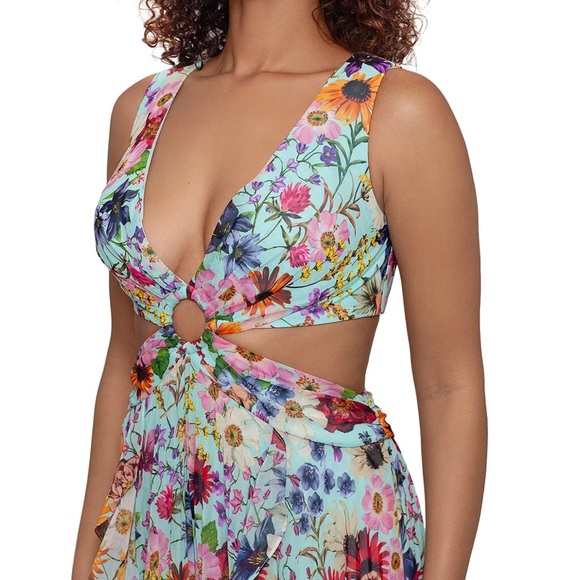 AQUA Printed Cutout Dress - Picture 3 of 6